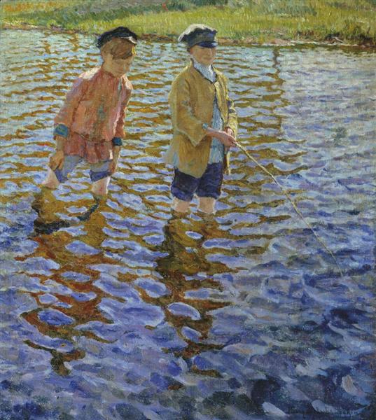 Boys, c.1910 - Микола Богданов-Бєльський