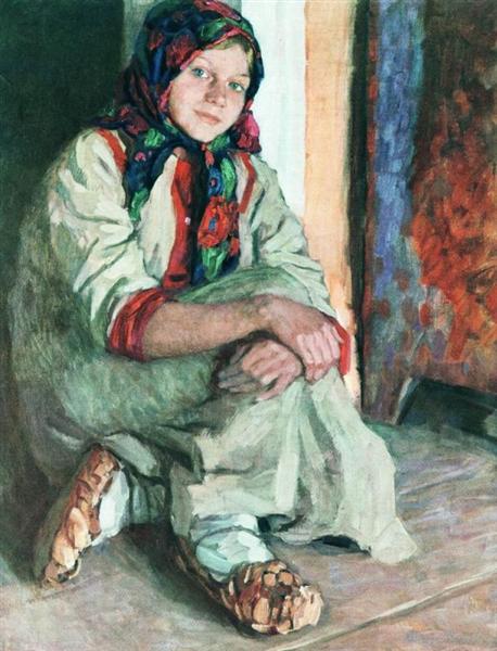 Girl, c.1920 - Микола Богданов-Бєльський