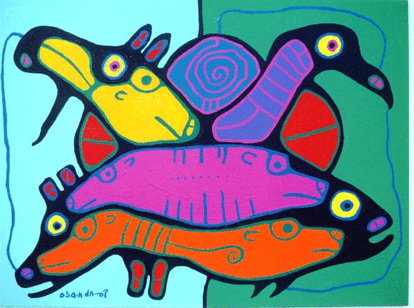 Nature Coming Together - Norval Morrisseau