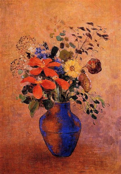 Vase of Flowers, c.1900 - 奥迪隆·雷东