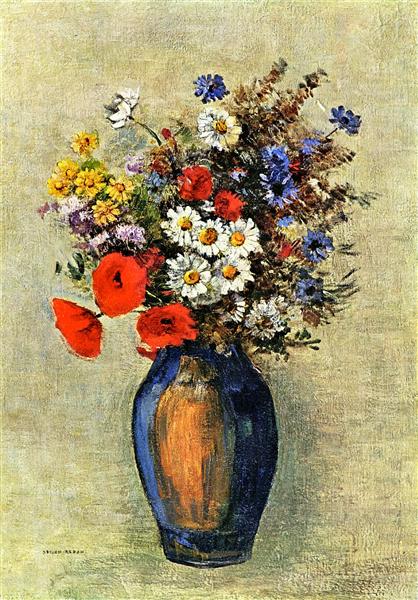 Vase of Flowers, c.1904 - Оділон Редон