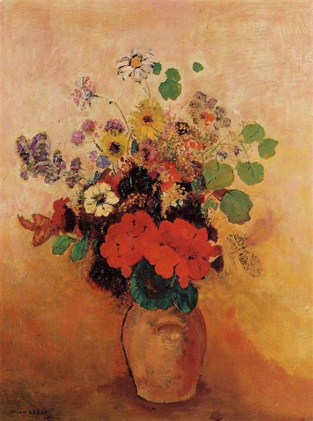 Vase of Flowers, c.1909 - Odilon Redon