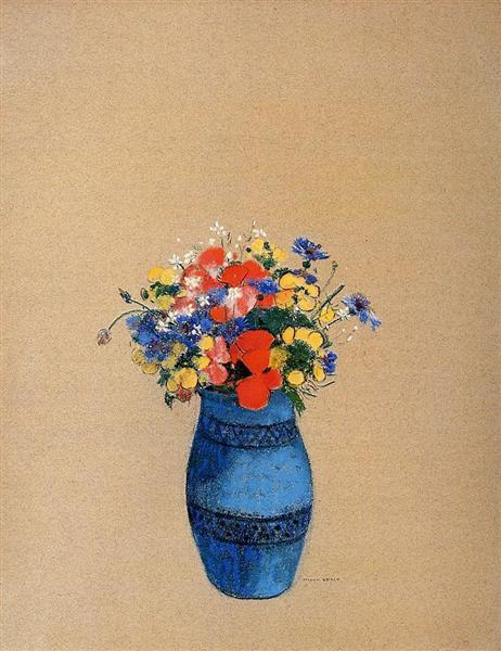Ваза з квітами, c.1909 - Оділон Редон