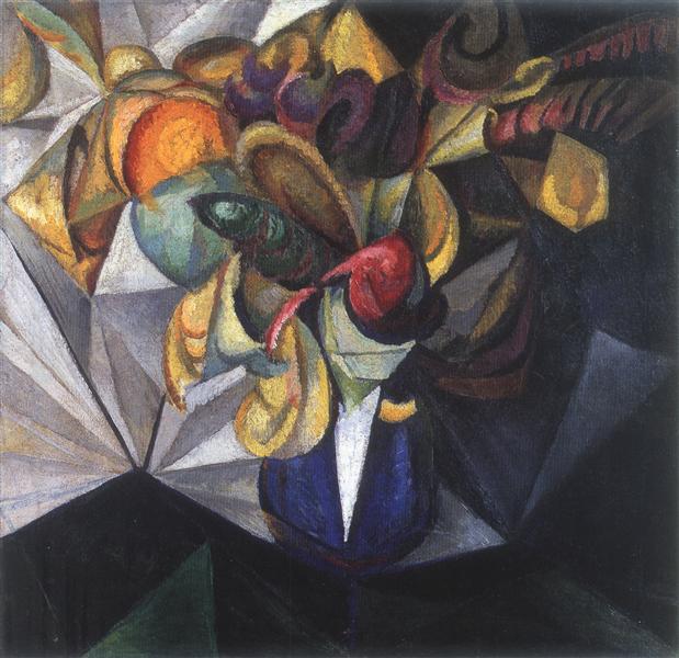 Still life with flowers, 1914 - Oleksandr Bohomazov