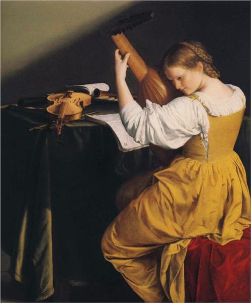 The Lute Player, 1615 - 奥拉齐奥·真蒂莱斯基