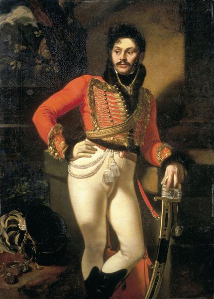 Портрет лейб гусарского полковника Евграфа Владимировича Давыдова, 1809 - Орест Кипренский