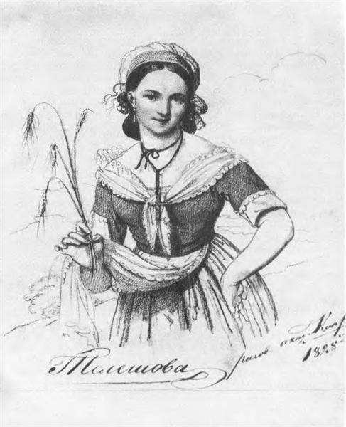 Портрет Е.А.Телешевой, 1828 - Орест Кипренский