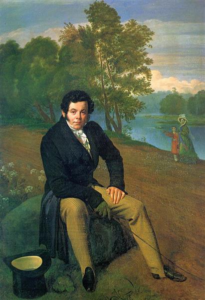Portrait of Portrait of K. I. Albrekht, 1827 - Oreste Kiprensky