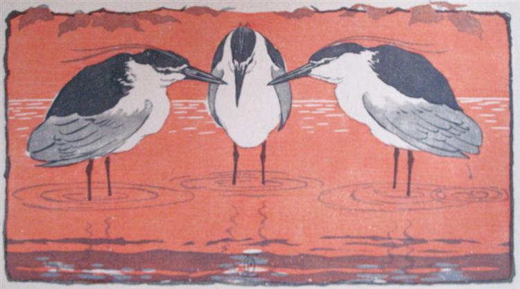 Night Herons, 1896 - Отто Екман