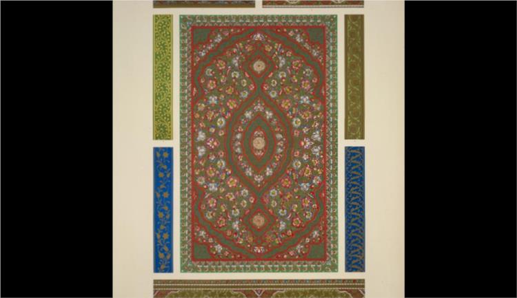 Indian Ornament no. 5. Specimens of painted lacquer work at the collection at the India-House - 歐文·瓊斯