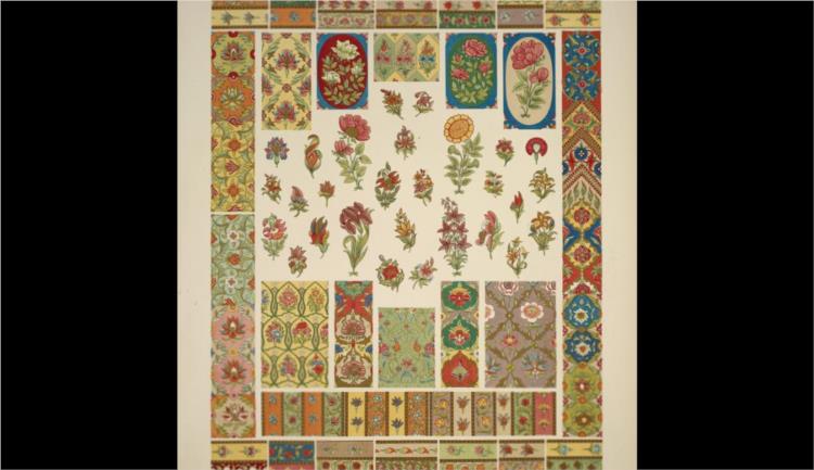 Persian Ornament no. 4. From a Persian manufacturer's pattern book, Marlborough House - Оуен Джонс