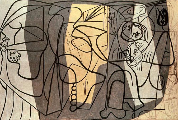 Artist and his model, 1926 - Pablo Picasso