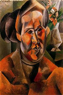 Bust of woman with flowers - Pablo Picasso