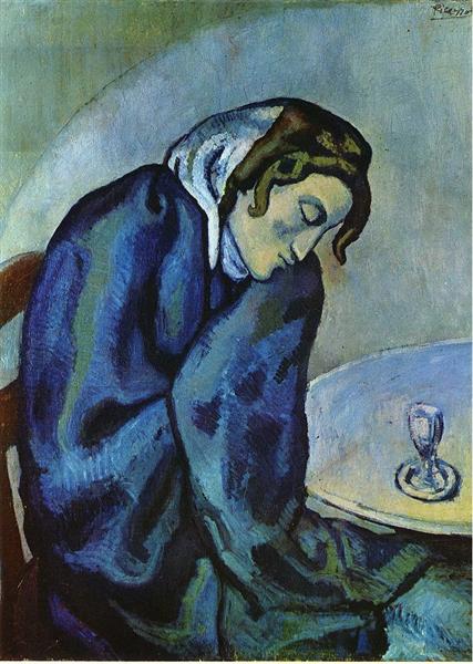 Drunk woman is tired, 1902 - Pablo Picasso