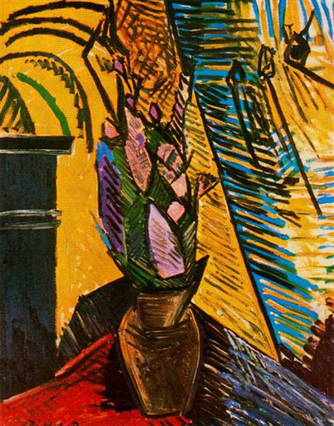 Квіти на столі, 1907 - Пабло Пікассо