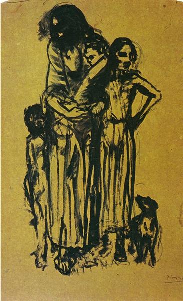Group of poor people, 1903 - Pablo Picasso