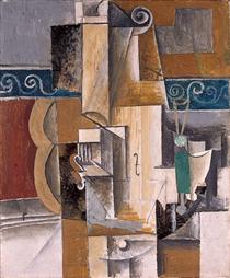 Glatte ankel Grav Violin and Palette, 1909 - Georges Braque - WikiArt.org