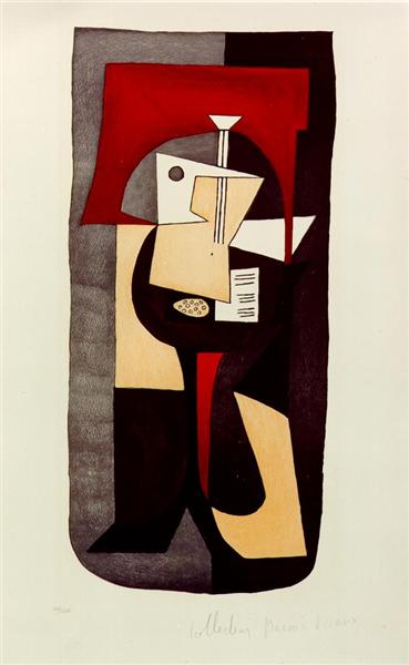 Guitar on pedestal, 1920 - Pablo Picasso