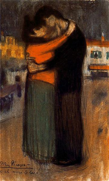 Коханці на вулиці, 1900 - Пабло Пікассо