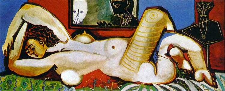 Lying naked woman (The Voyeurs), 1955 - 畢卡索