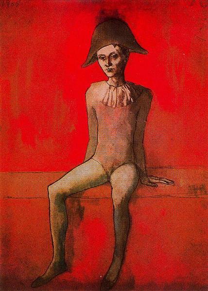 Сидячий арлекін, 1905 - Пабло Пікассо