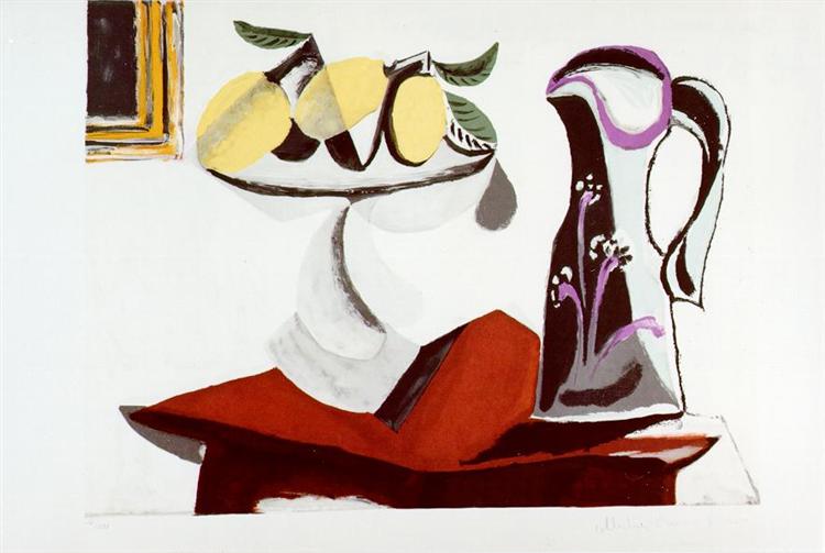 Still life with lemon and jug, 1936 - 畢卡索