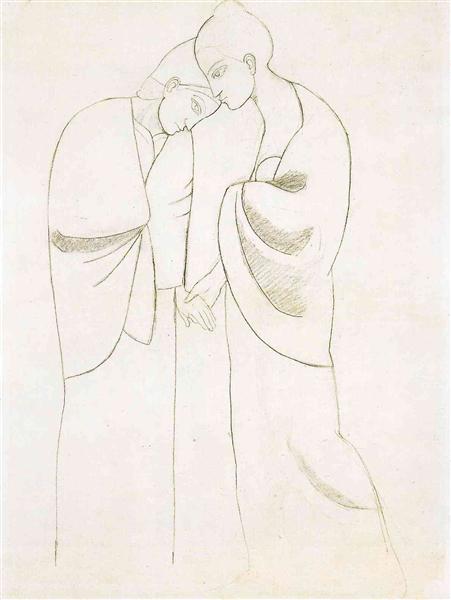 Етюд до "Двох сестер", 1902 - Пабло Пікассо
