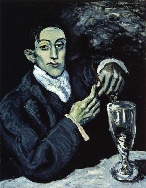 The Absinthe Drinker (Portrait of Angel Fernandez de Soto), 1903 - 畢卡索