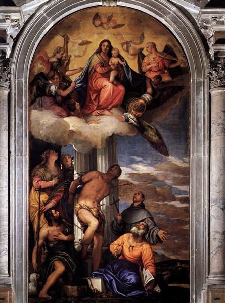 Virgin and Child with Saints, c.1564 - 1565 - Паоло Веронезе