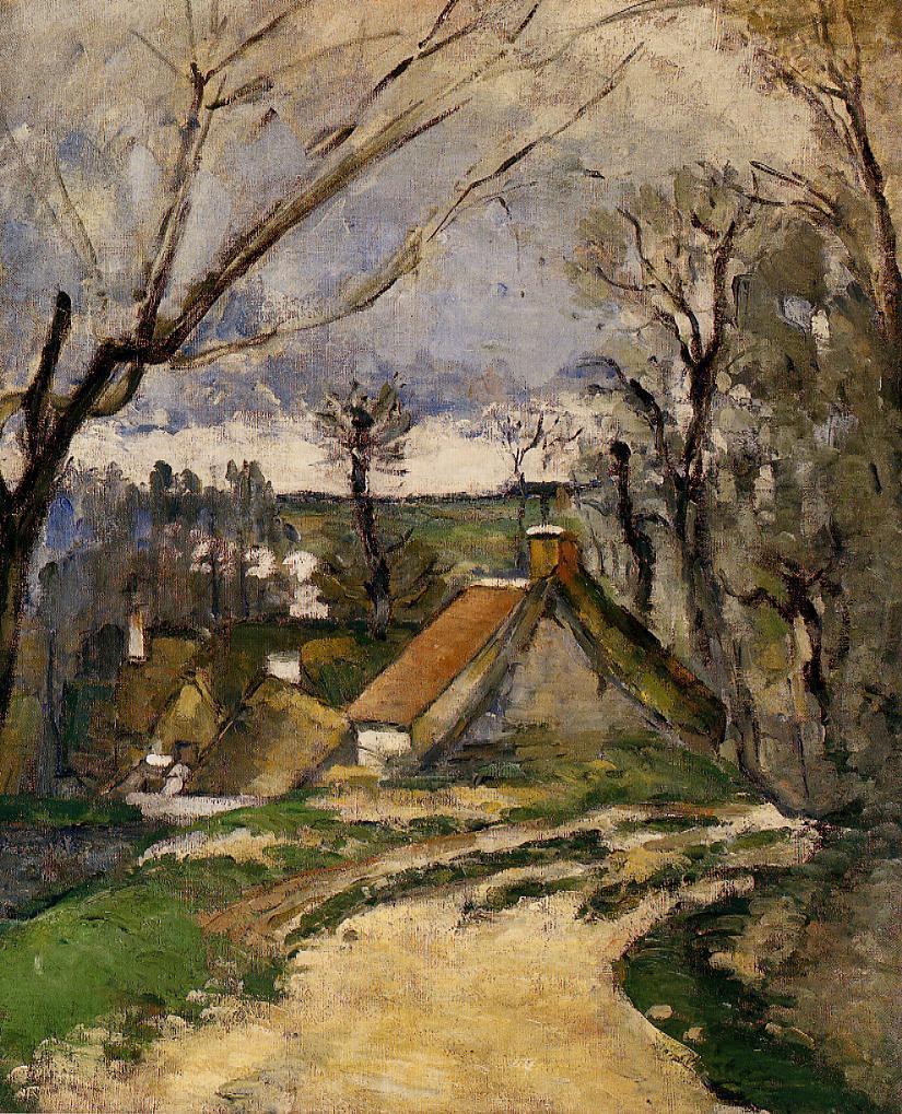 Cottages of Auvers, c.1873 - Paul Cezanne - WikiArt.org