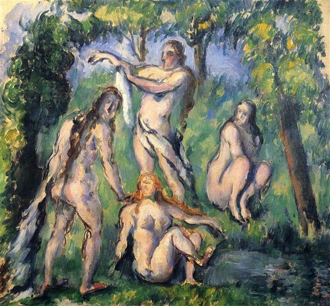 Four Bathers, 1880 - Поль Сезанн