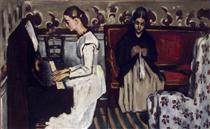 Jeune Fille au piano - Paul Cézanne