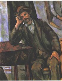Le Fumeur de pipe accoudé - Paul Cézanne