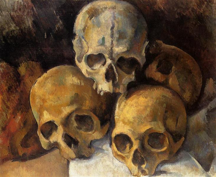 pyramide de crânes, c.1900 - Paul Cézanne