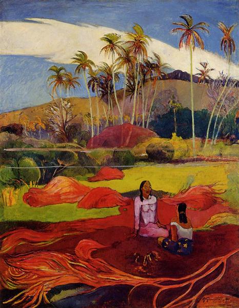 Tahitian women under the palms, 1892 - Paul Gauguin