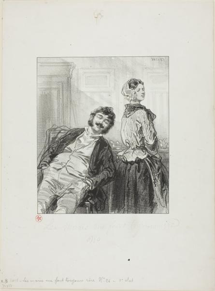 Husbands Always Make Me Laugh: Come, Mme. Rabat-joie, shut up, 1853 - Paul Gavarni
