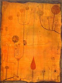 Fruits on Red - Paul Klee
