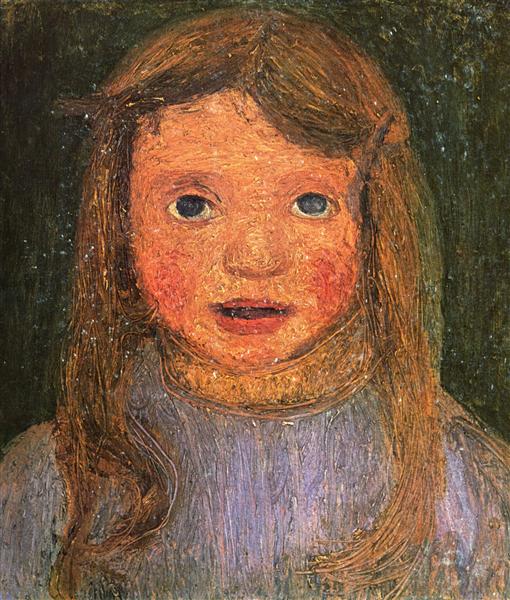 Head of a little girl (Elsbeth), 1902 - Paula Modersohn-Becker