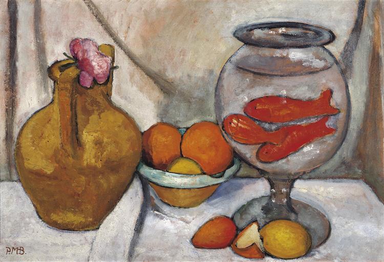 Still life with fish bowl, c.1906 - Paula Modersohn-Becker