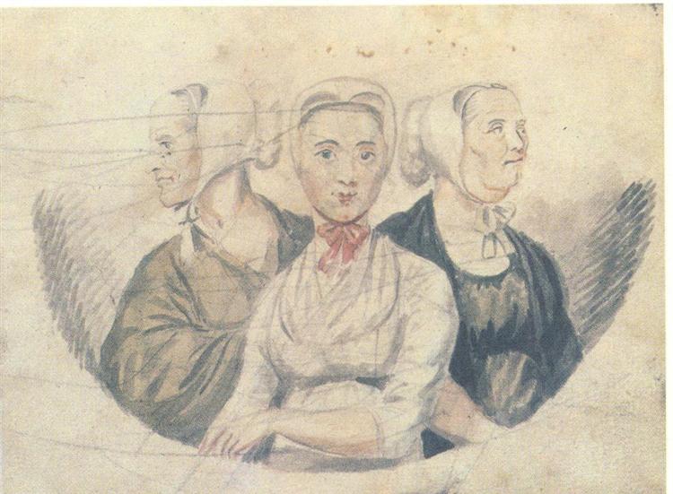 Moravian Sisters, c.1812 - Павел Свиньин