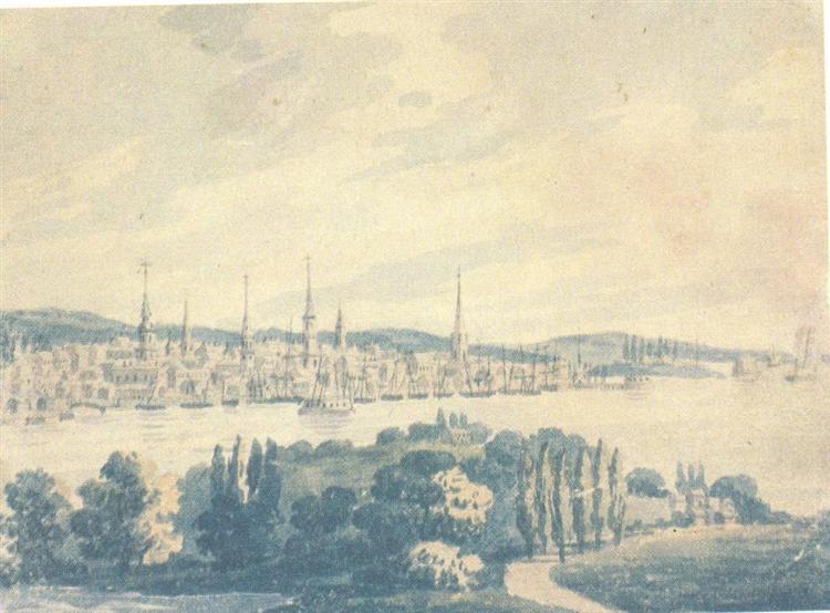 View of New York, c.1812 - Павел Свиньин