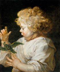 Das Kind mit dem Vogel - Peter Paul Rubens