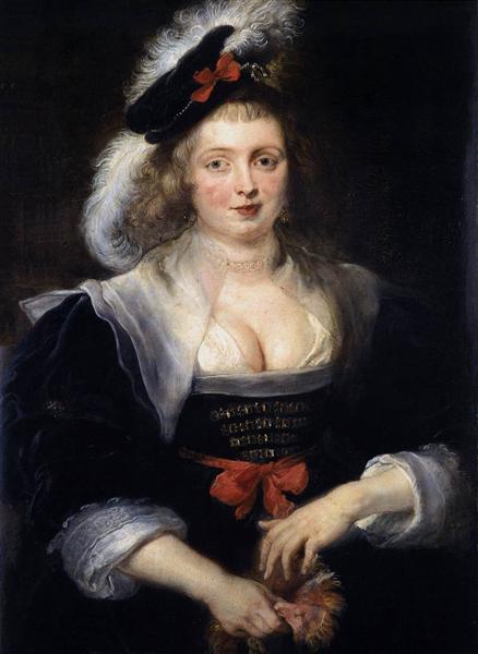 Portrait of Helene Fourment with Gloves, c.1630 - c.1632 - Пітер Пауль Рубенс