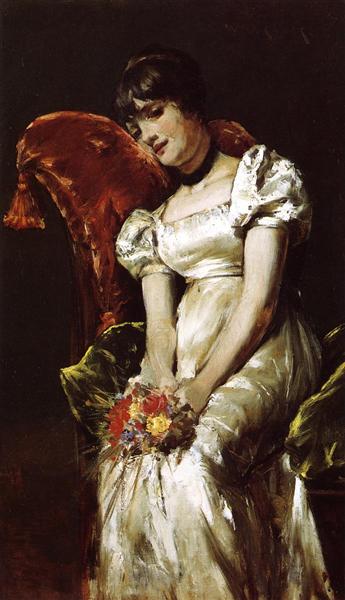 A Girl, c.1885 - 雷諾瓦