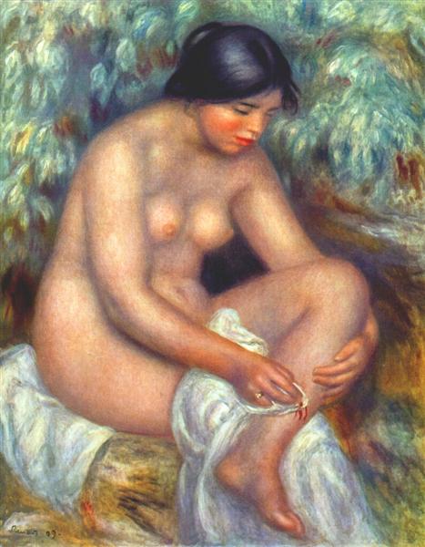 Bather wiping a wound, 1909 - Auguste Renoir