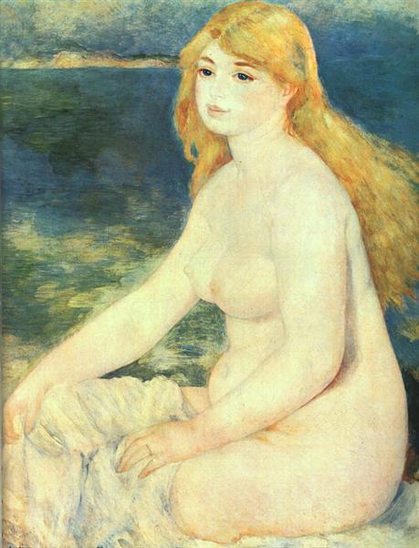 Blond Bather, 1881 - Pierre-Auguste Renoir