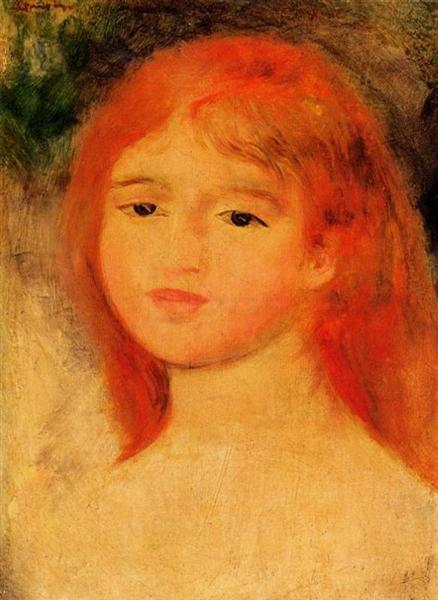 Girl with Auburn Hair, 1882 - 雷諾瓦