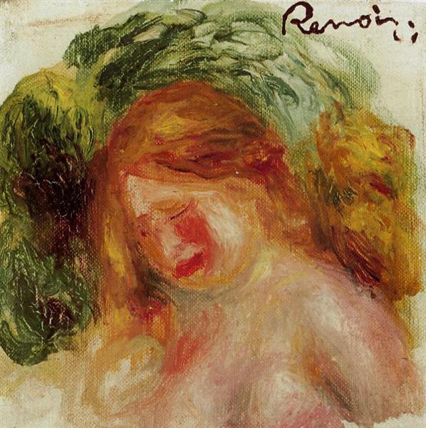 Head of a Woman, c.1918 - Pierre-Auguste Renoir