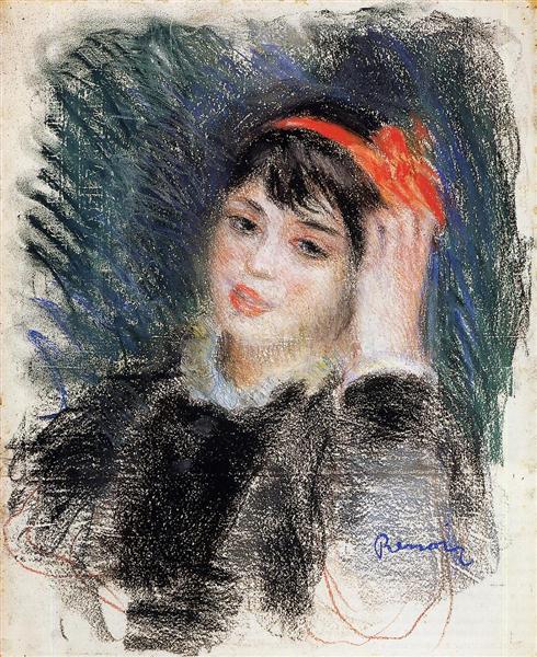 Head of a Young Woman, 1878 - 1880 - П'єр-Оґюст Ренуар