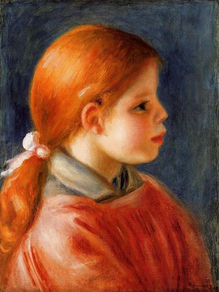 Head of a Young Woman, 1888 - Пьер Огюст Ренуар